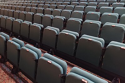 Auditorium stage seating (empty)